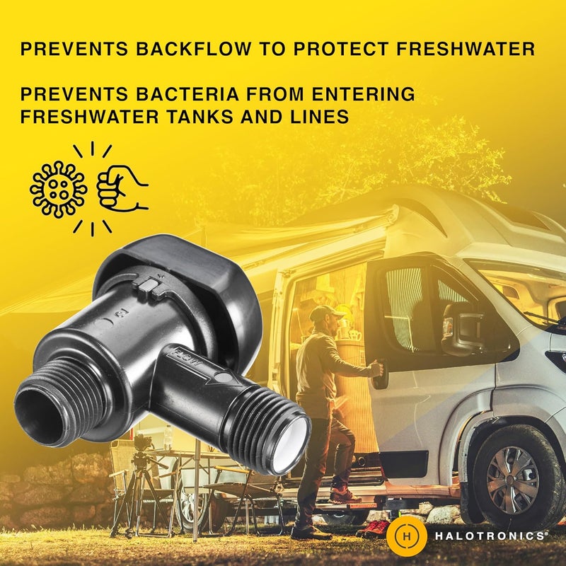 Halotronics RV Vacuum Breaker Check Valve – Backflow Preventer for RV and Marine Freshwater Systems – Anti-Leak, Corrosion-Resistant, Easy Installation – Replacement for 571-VAC-CHK-A - Image 5